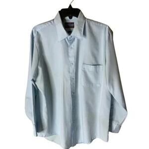 JC Penny Lustre Silk Dress Shirt Men's Size 16.5 Long Sleeve Button Front Pocket